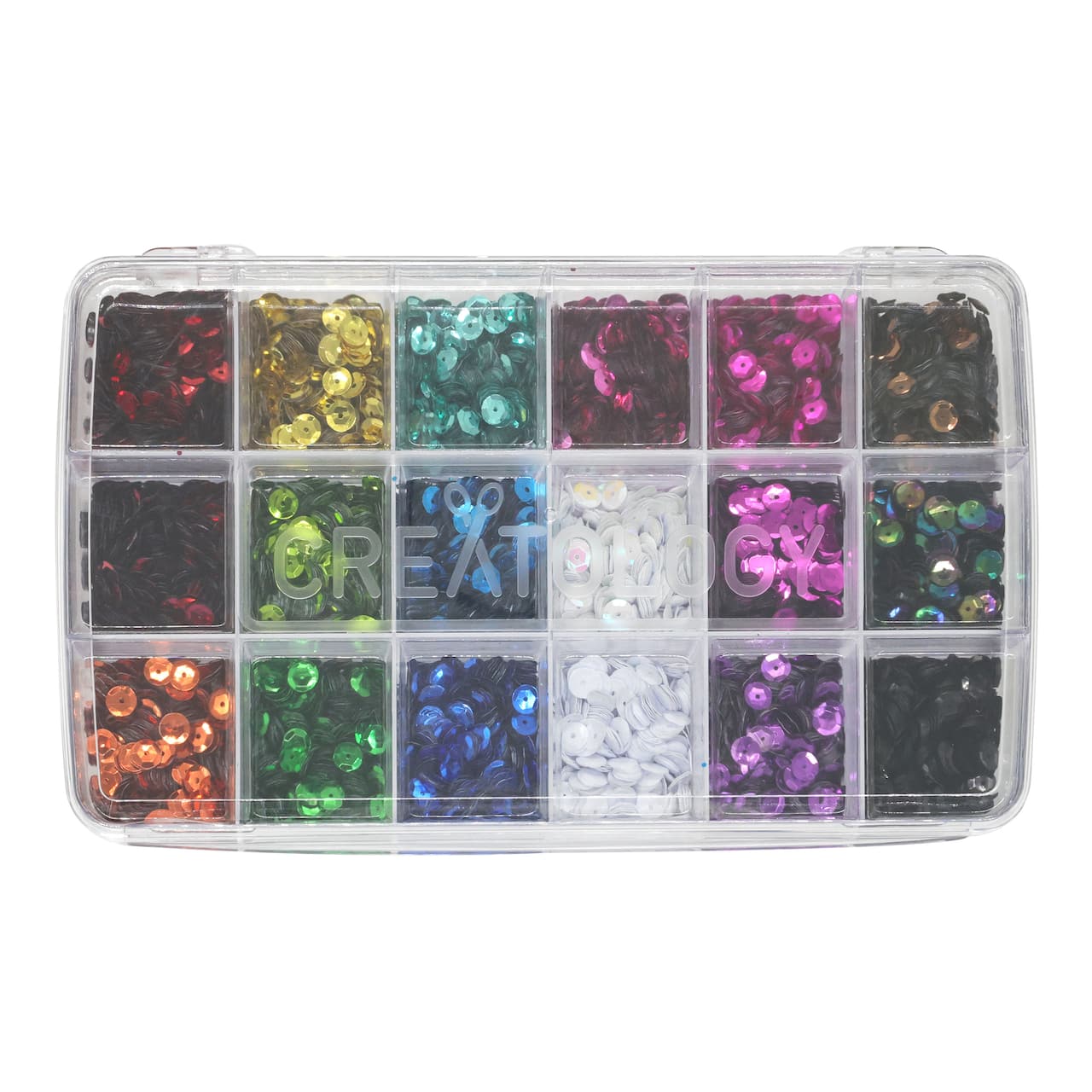 6 Pack: Mixed Round Sequin Value Box by Creatology™